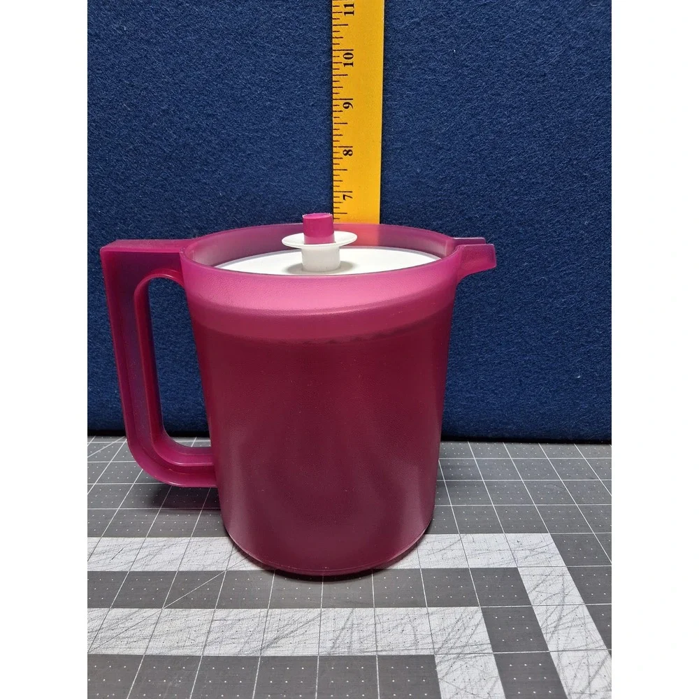 Tupperware Pitcher Pink Classic‎ Push Button Seal 1 Quart 1575 6
